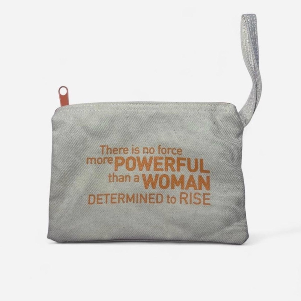 Women Empowerment Orange & Beige Wristlet